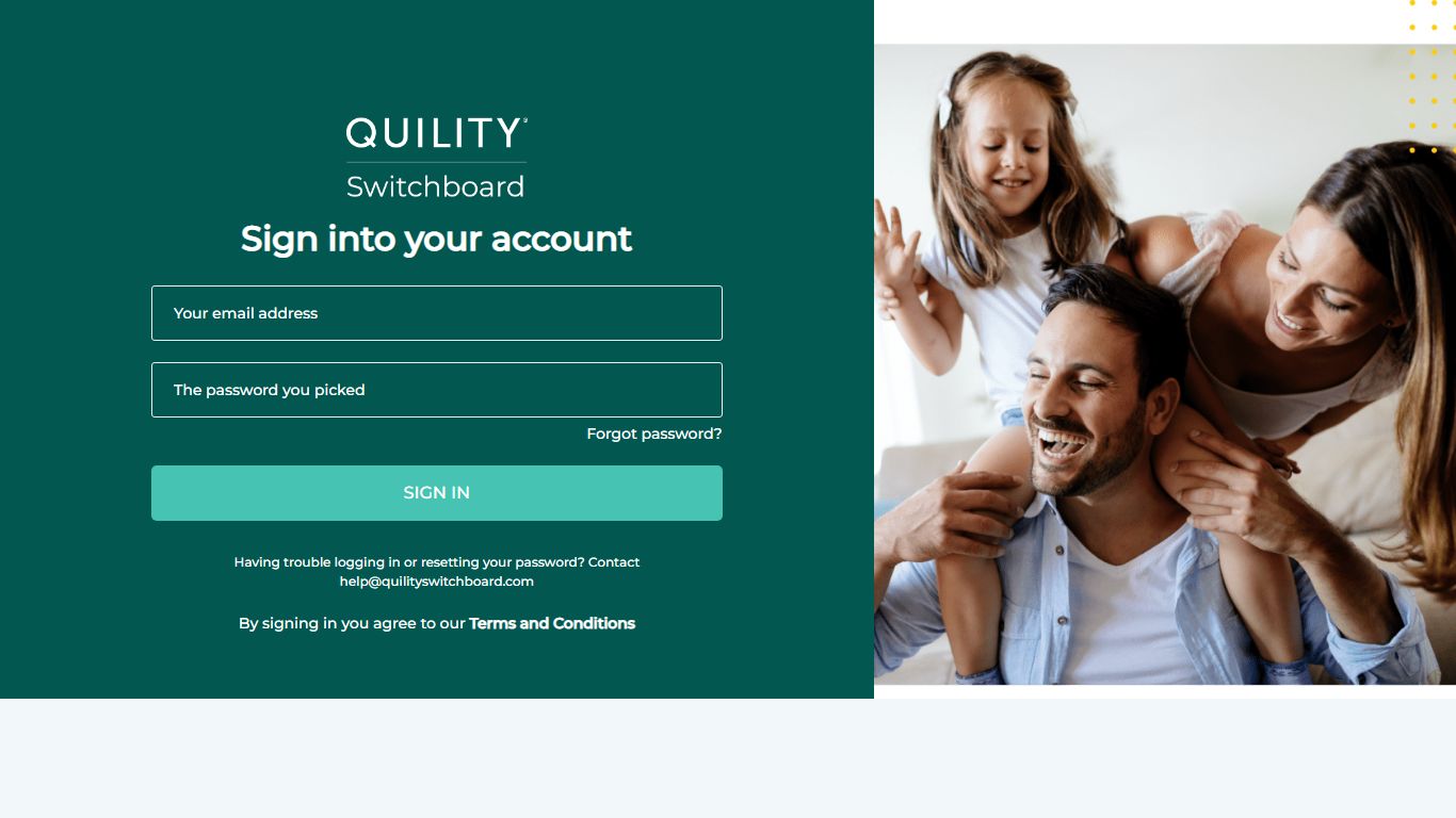 Quility - Sign into your account